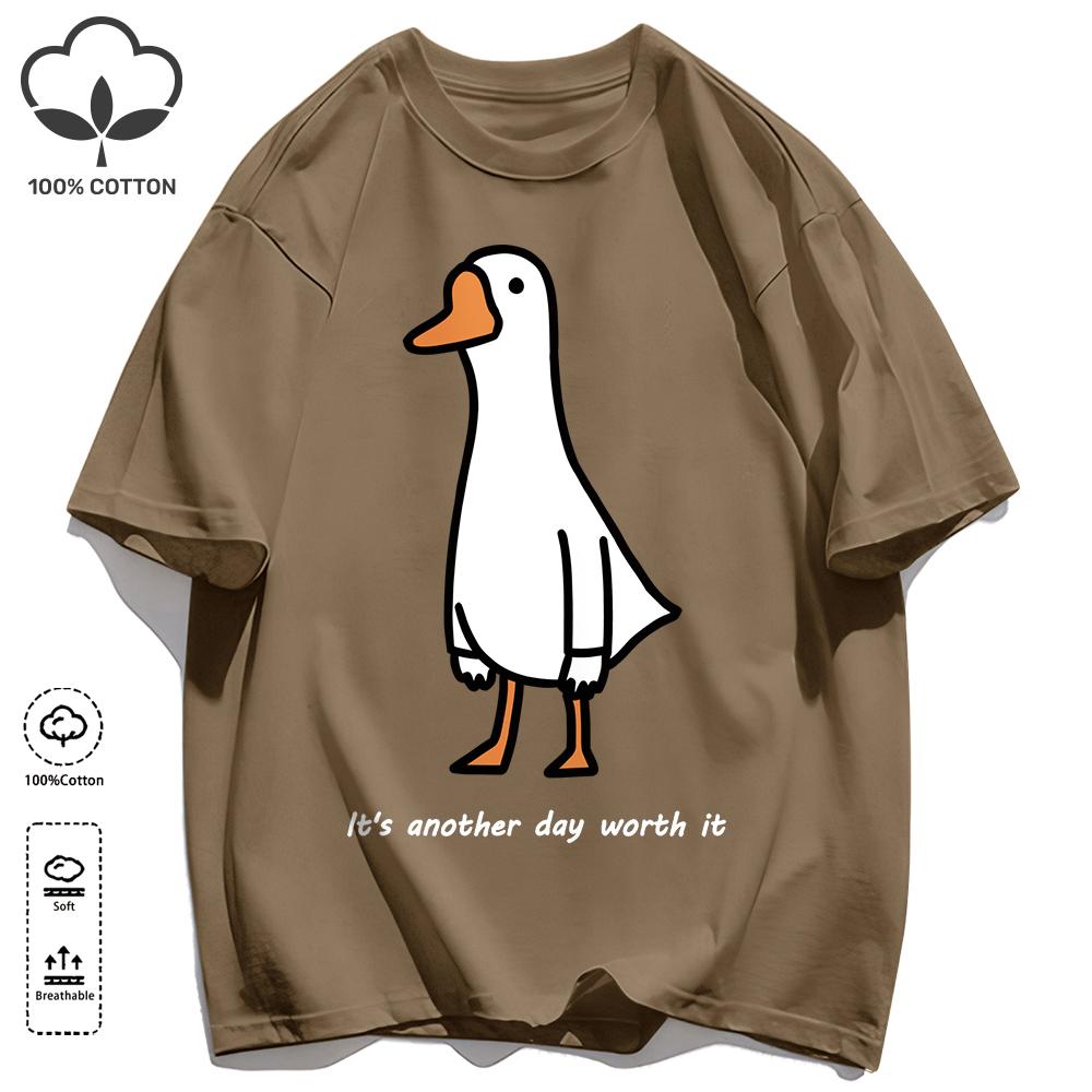 It Is Another Day Worth It Print Unisex Retro T Shirt Casual Loose Tee Trendy Cotton Clothing Summer Unisex O-Neck Short Sleeve S