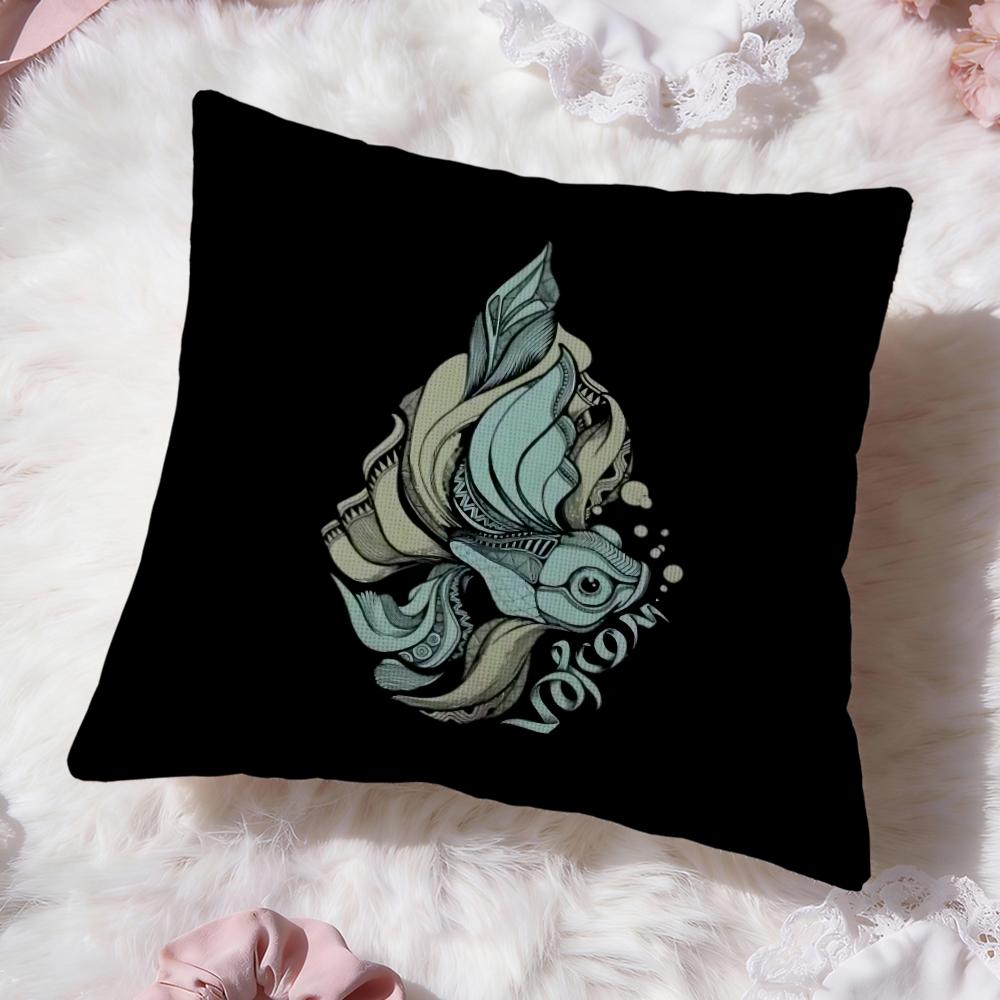 Band Cool V-VolcomS Cushion Cover Premium Comfort Reversible Pillow Cove -Two in One Design for Any Room & Car Interior