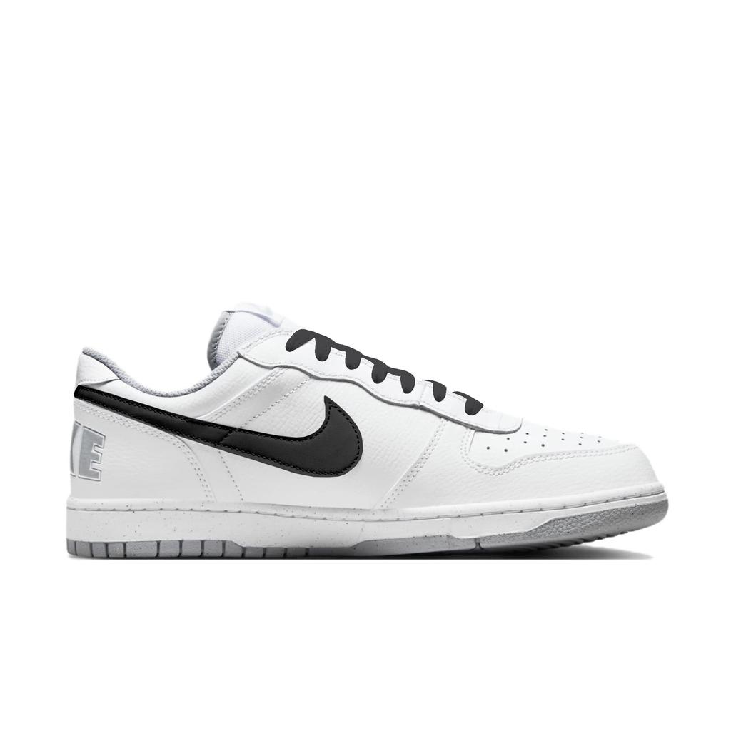 Nike Big Black White Meander Abrasion Resistant Breathable Abrasion Resistant Breathable Low top Skateboard Shoes Men's 355152-106(Team392-)