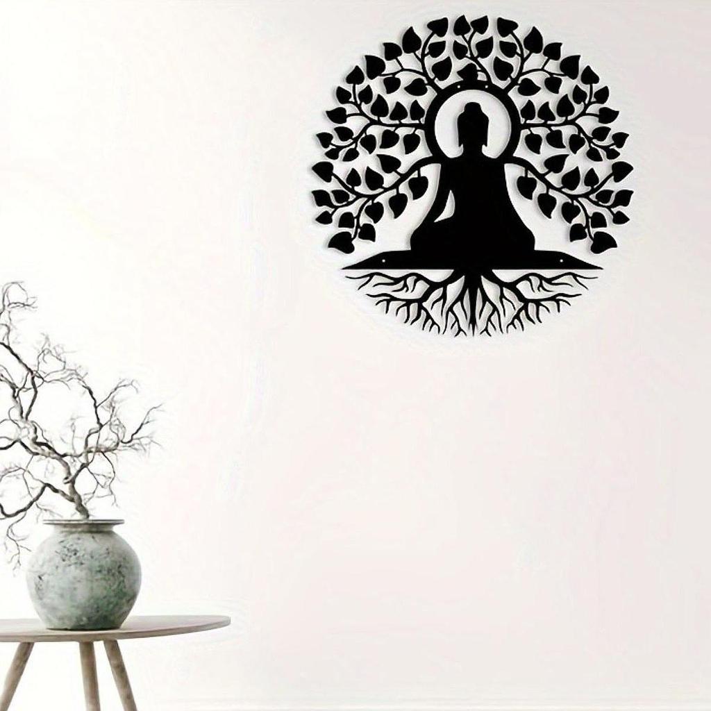 Zen Art Wall Decor Spiritual Wall Decor Religious Wall Decor Gifts Black Buddha