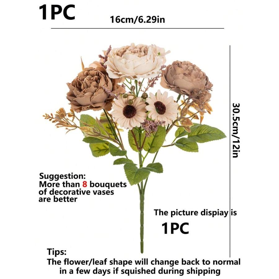 Umělé pivoňkové mix květiny pro svatební dekoraci, svatební kytici, výzdobu třídy, domácí vázu, zahradu, párty, narozeninovou událost, Valentýna