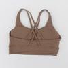 Lulu Yoga Fitness Crossback Nude Sports Bra for Women – Shock Absorption, Stylish, Gathered Design