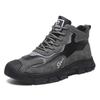 Men's Winter Fur-Lined High-Top Cotton Shoes: Thick Sole, Warm Velvet, Non-Slip Casual Sports Footwear.