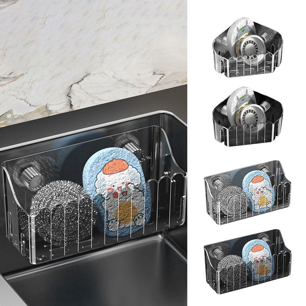 Strainer Suction Cup Sink Rack Plastics Multifunctional Kitchen Sponge Rack Household Reusable Filter Basket Kitchen Supplies