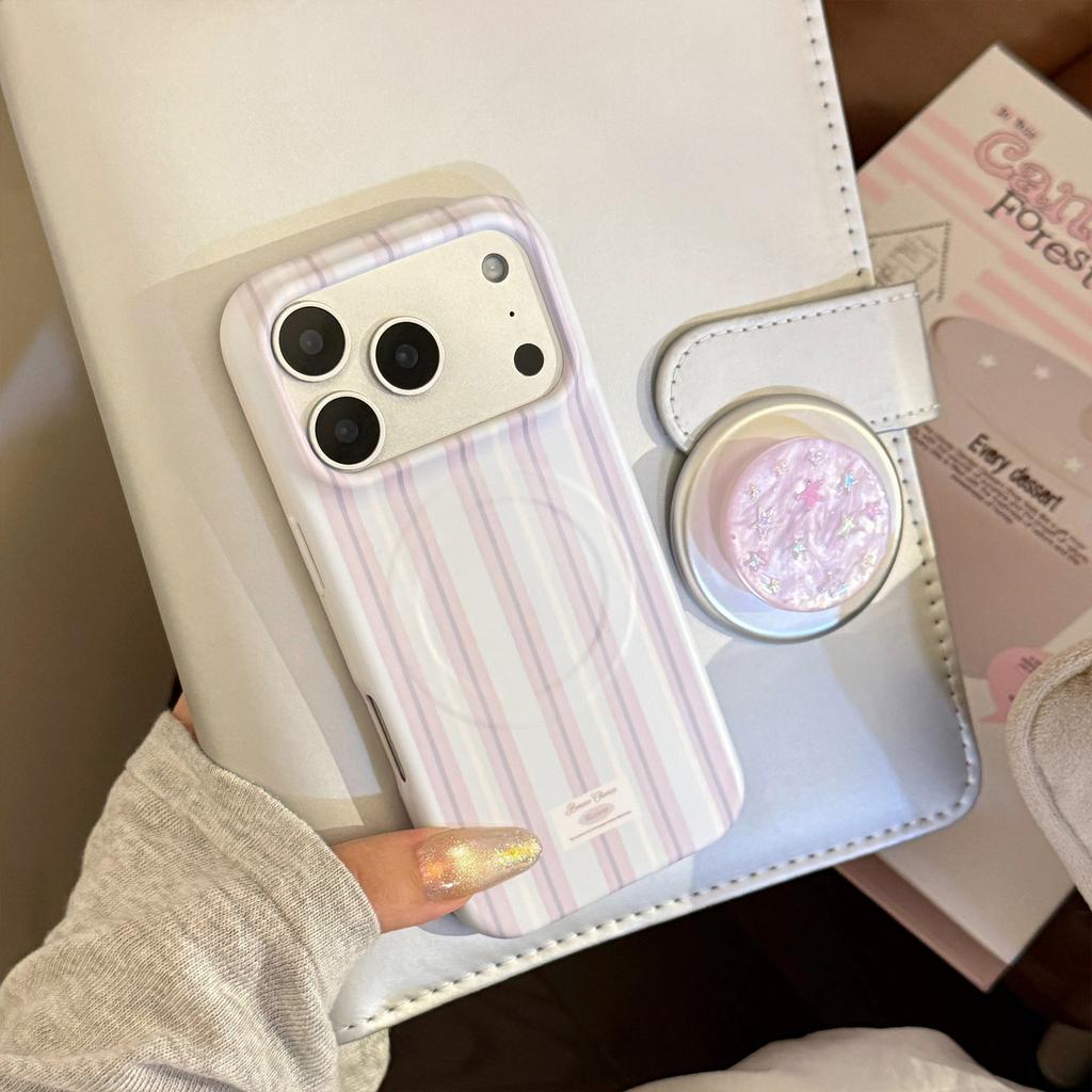 Mother-of-pearl Starry Screen Case Suitable for Apple 17pm Soft Film iPhone 16 Phone Case 15 Magnetic Stand 17 Gold-plated