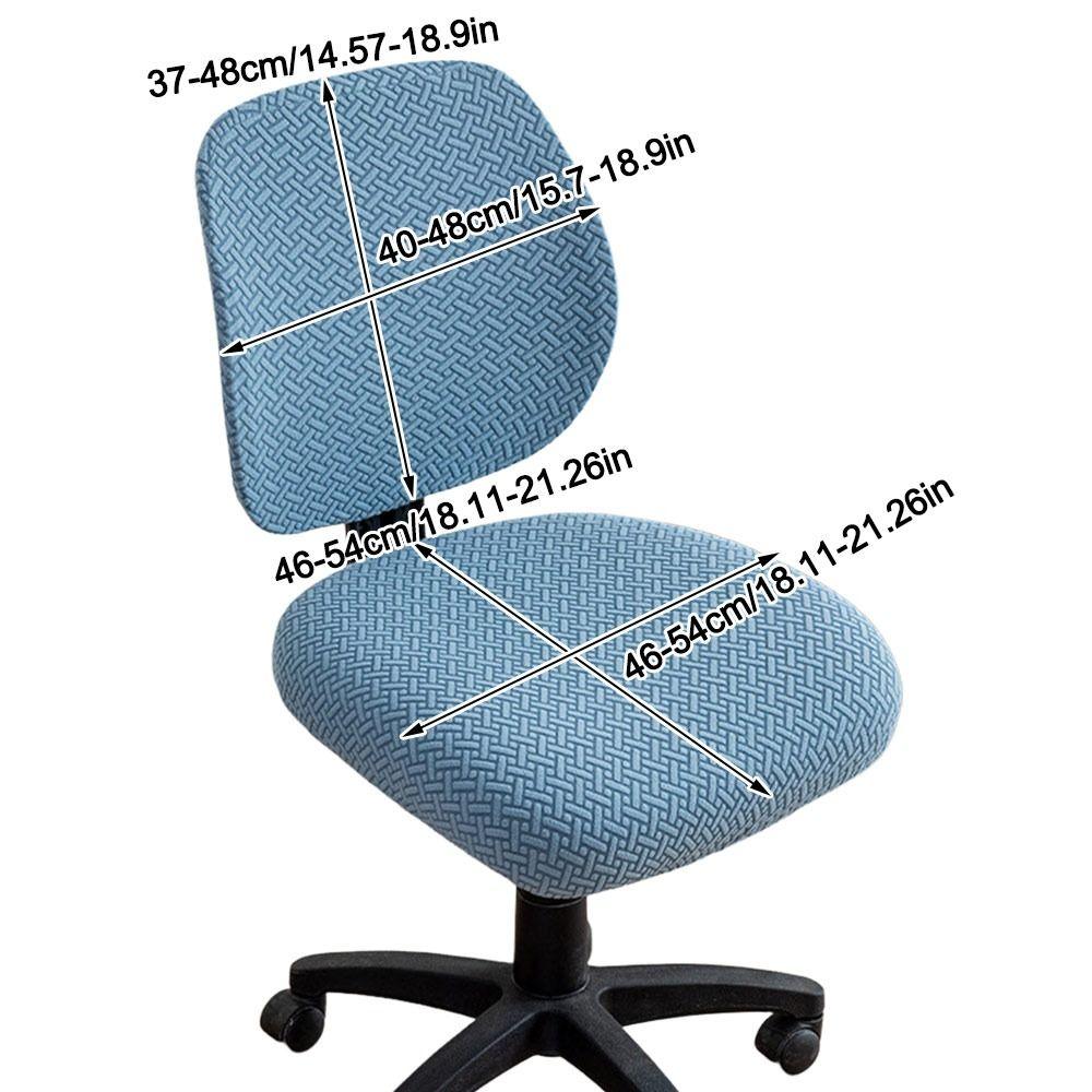 2Pcs/set Anti-dirty Split Office Chair Cover Elastic Lift Rotating Chair Cover  for Home&Office