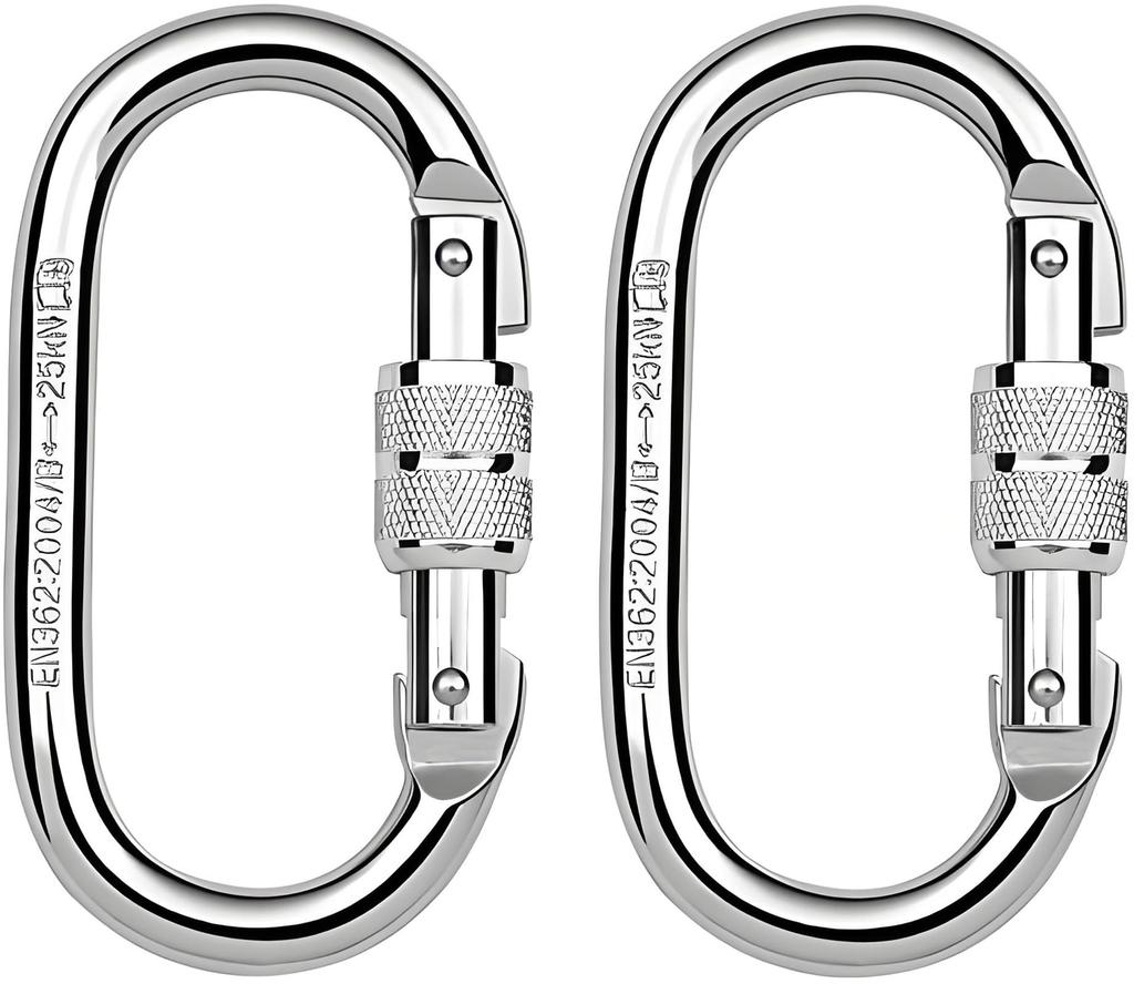 Huang Yem Load Aluminum Alloy with Spring Carabiner for and Pets Large, Heavy-Duty Carabiner, Auto-Locking, 25kN/5600lbs Capacity, Construction, Hook,