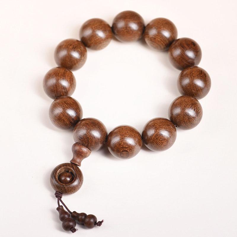 Authentic Sandalwood Buddhist Prayer Beads Bracelet - Ethnic Style Jewelry