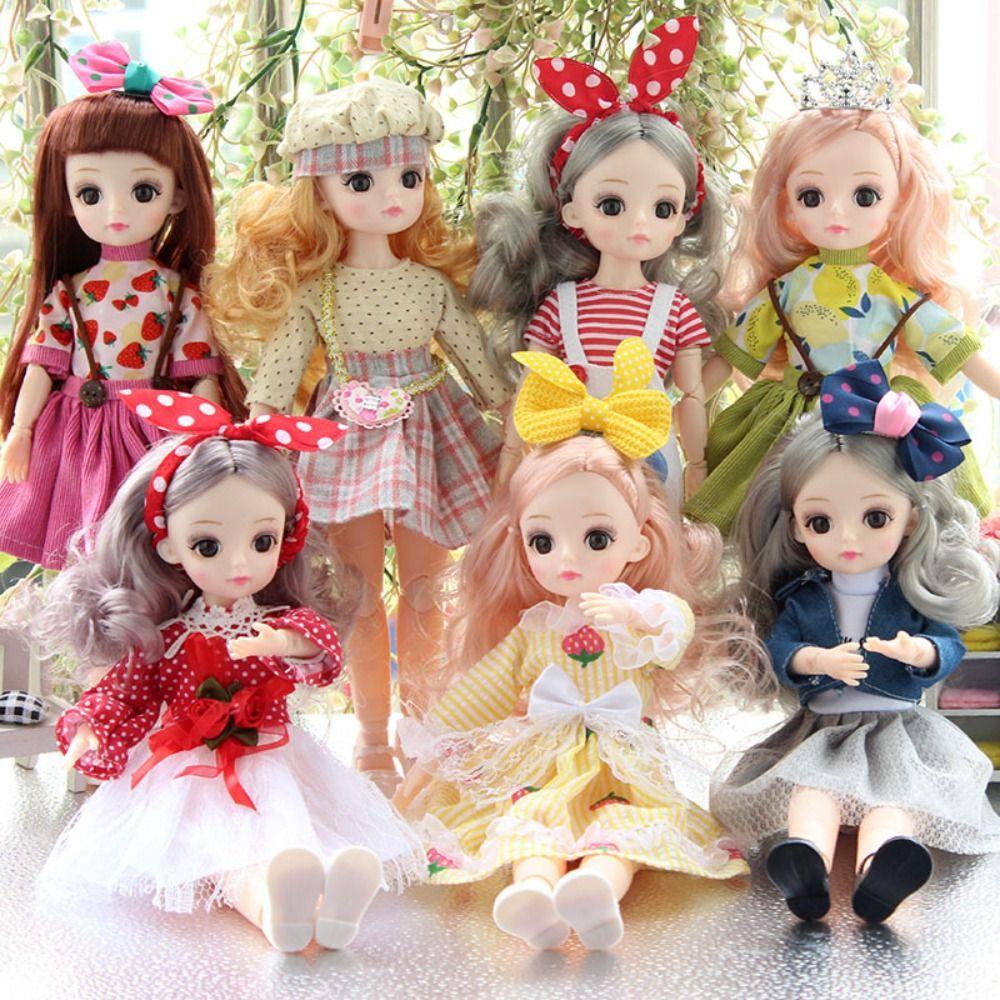 

with Clothes 30cm Anime Bjd Doll Dress Up Hinged Doll 30cm Articulated Toys Children Toys style K
