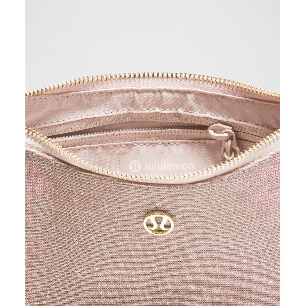 Lululemon City Essentials Mini Shoulder Bag 1l  Glitter Pink Champagne Muse Gold