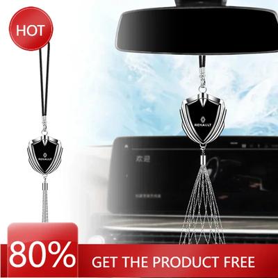 2026 Hot For Renault Hub Caps 3D Metal Car Badge Rear View Mirror Pendant Hanging Ornaments Auto Accessories for Renault Koleos