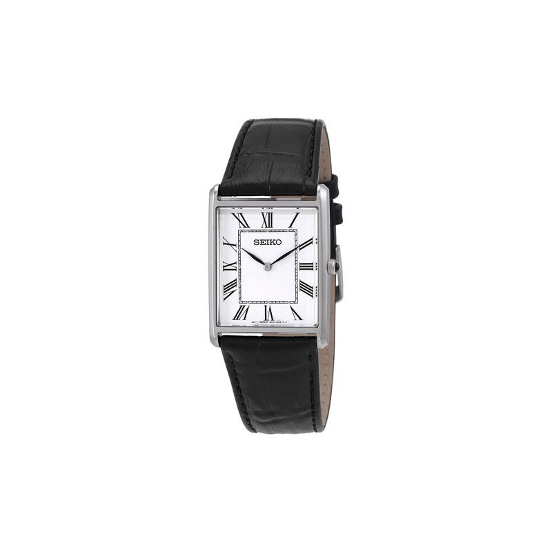 

SEIKO 30 meters waterproof casual Quartz leather strap men and women same style white dial SWR049 синій