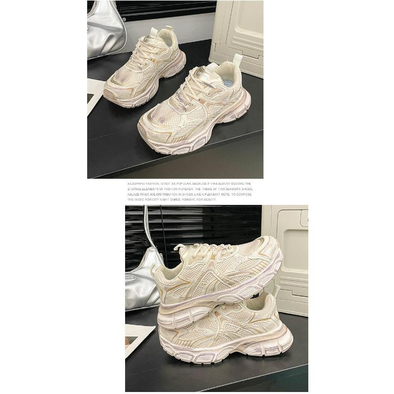 Módní boty na zvýšení výšky, dámské boty ze síťoviny, prodyšné stovky s lehkými ležérními teniskami