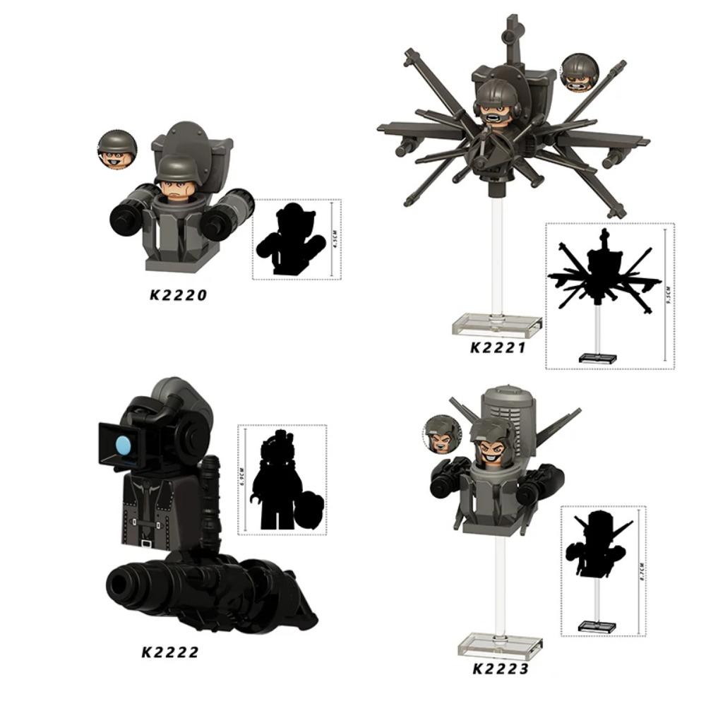 MOC Skibidi Toaletă Man vs Monitor Blocuri de construcție Audio și Camera Man Jucării pentru copii Cadou de aniversare de Crăciun