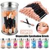 25Pcs Eyeshadow Applicators With Storage Container Disposable Eyeshadow Sponge Brush Double-Sided Eye Makeup Applicators LM