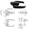 RV Toilet Door Lock Bathroom Door Lock Caravan Boat Handle Lock RV Hardware