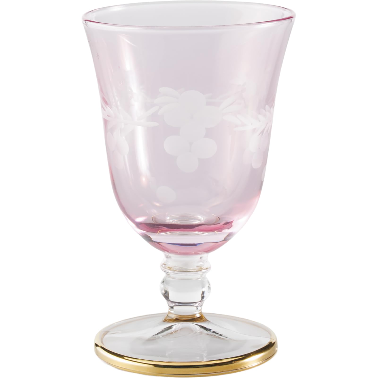 

Otsuka Glass Colorful Poem Sake Glass, 70ml, with Stand, Pink Flower Kiriko, Made in Japan, 9203-15-1PK-1P