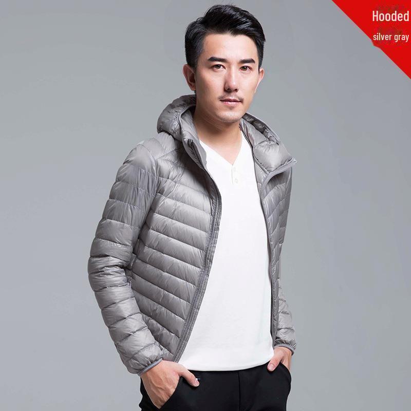 Men's Ultra-Thin Lightweight Cotton Hooded Jacket – Trendy Versatile Winter 2024 Style