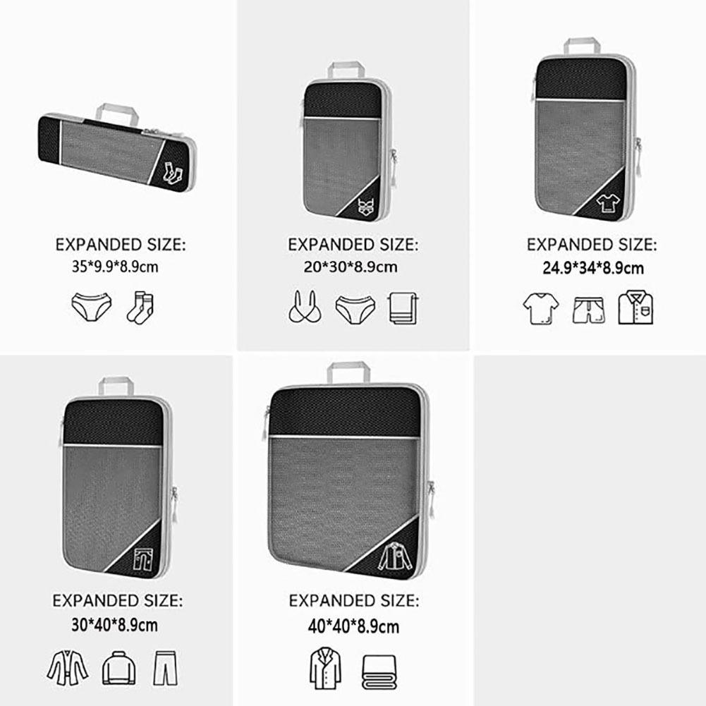 Mesh Compression Packing Cubes Lightweight Travel Bags Luggage Packing Organizer Compression Packing Cubes For Travel