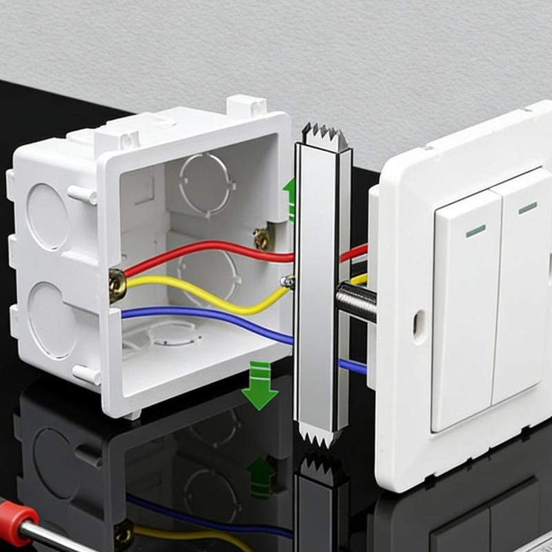 12/1PCS Dark Box Repair Screw Fix Tool 86type Wall Mount Electrical Plug Switch Outlet Socket Back Cassette Replacement Clip Kit