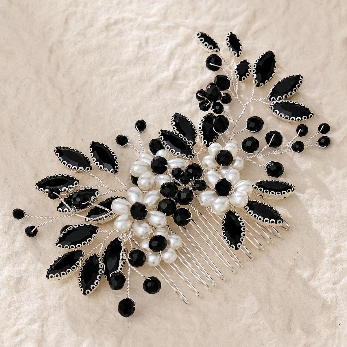 

Ювелирные изделия ручной работы свадебный гребень в стиле ретро свадебное платье аксессуары для волос универсальный Хэллоуин черный гребень для волос для женщин