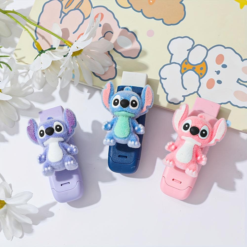 Disney Stitch Pencil Eraser, Soft Cartoon Design, Durable Easy To Clean, Vibrant Color, Ideal for School Office  Educational Use