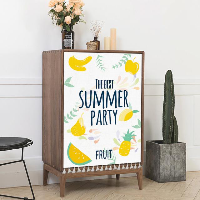 Slunečnicové závěsy odolné proti prachu Záclony do skříně Poloviční závěsy se střapcem Potah šatní skříně Pratelný do kuchyně