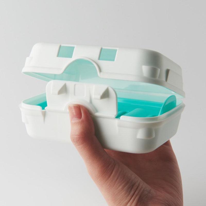 Portable Double-Layer Soap Holder with Lid - Draining Bathroom Storage Tray
