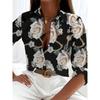 Hot Ladies Shirt 3D Print Long Sleeve Loose Shirts Hawaiian Shirts Fashion and Casual Character Size Comfortable Fabric