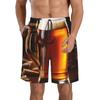 Beer Pattern Beach Shorts For Men Hawaiian Summer Holiday Casual Shorts Street 3d Printed Beer Festival Surfing Board Shorts