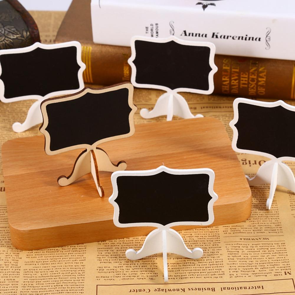 10Pcs White Tabletop Decor Chalkboard Ornaments  Cafe Dessert Table Ornament Decoration