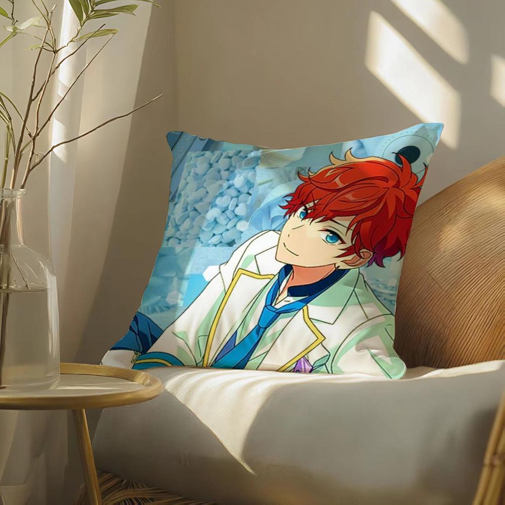 Cartoon E-Ensemble Stars Cushion Cover Soft Short Plush Pillow Cover Smooth Cozy Texture Aesthetic Cushion Case Home Decor