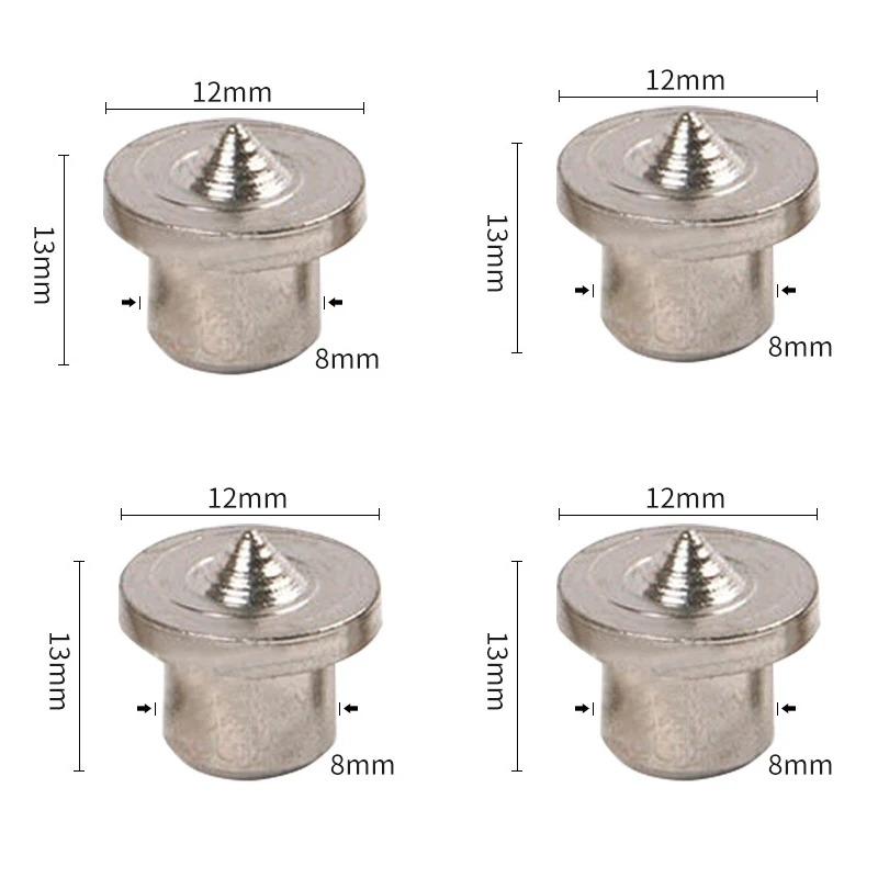 4Pcs 6mm 8mm 10mm 12mm Panel Furniture Positioning Carpentry Log Dowel Tips Round Log Pin Locator Wooden Pin Center Punching