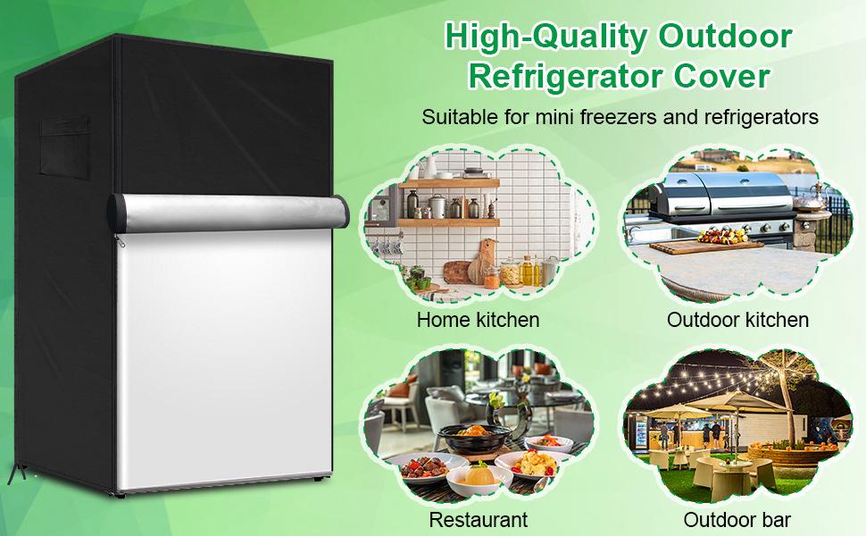 Compact 3.0 Cu Ft Outdoor Dust Cover for Upright Freezer/Beverage Refrigerator