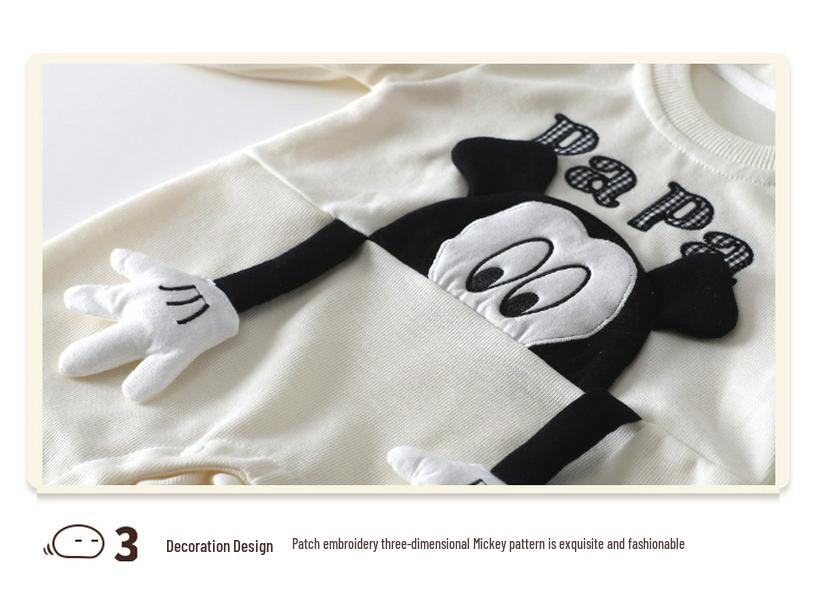 Casual Mickey Shoulder Snap Romper for Infants and Toddlers