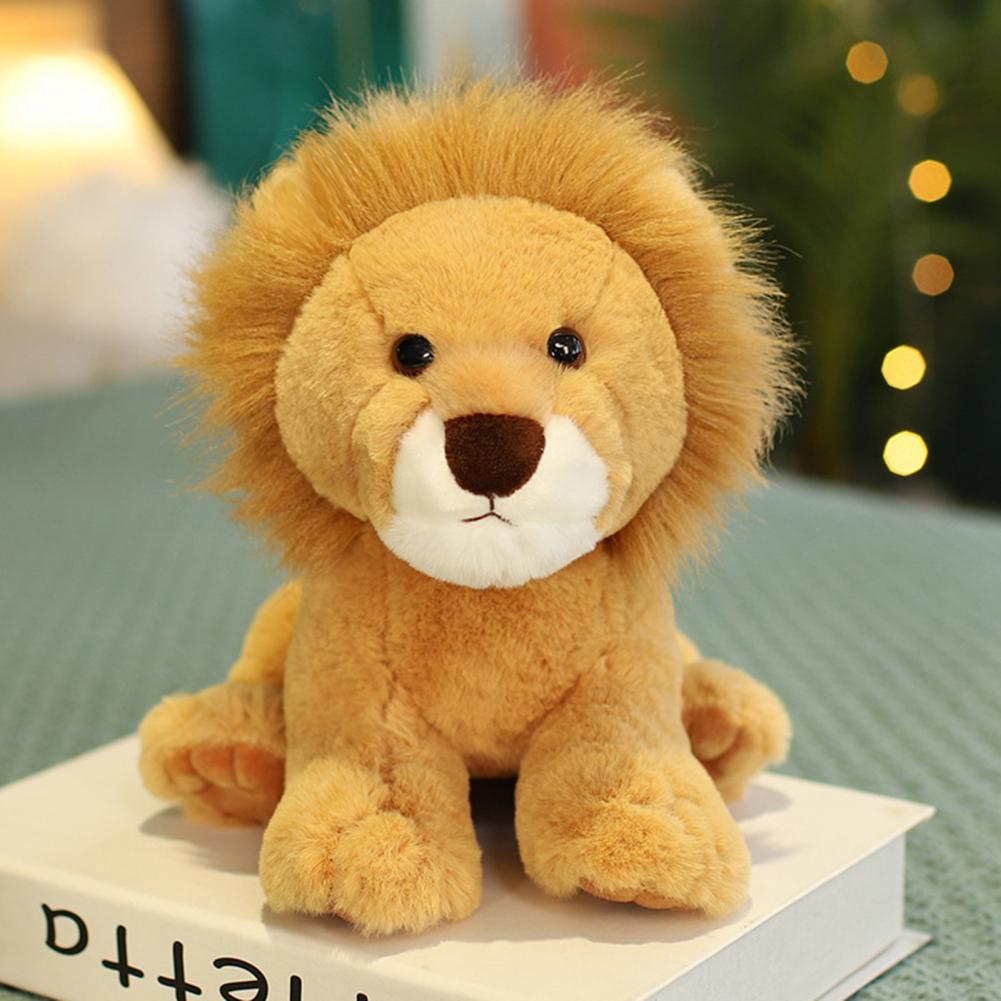 Stylish Lion Plush Doll Adorable Simulation Lion Doll Fully Filled Ornament Stuffed Animal Simulation Lion Doll Ornament