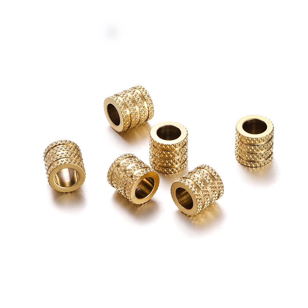 10Pcs Stainless Steel Loose Beads Big Hole Spacer Bead Charm Pendants for DIY Bracelet Necklace Jewelry Making Accessories