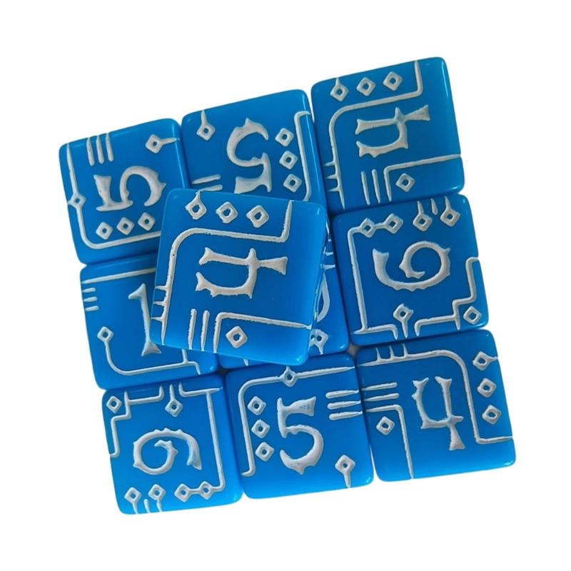 Artistic Geometrics Acrylic Dices with Nonslip Texture Educational Dices for Probability Game and Group Activity