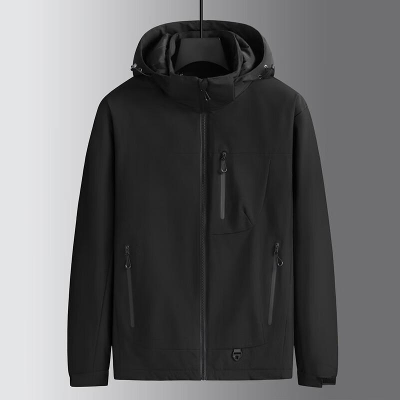 Dibinze Men's Plus Size Detachable Hood Padded Jacket