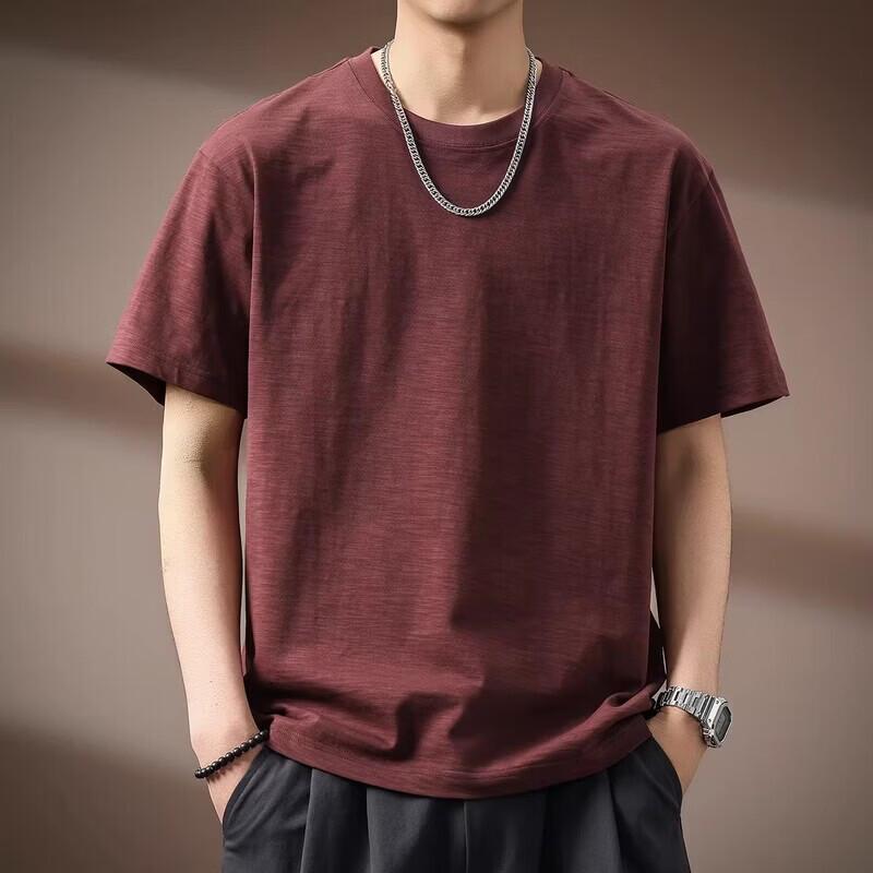 Men's Slub Cotton Loose Fit Short Sleeve T-Shirt
