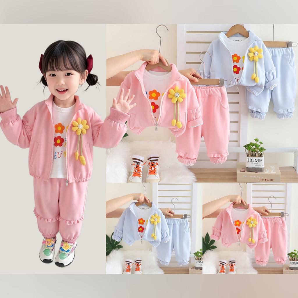 Kids Casual Long-Sleeve Set, Comfortable Daily Wear Outfits