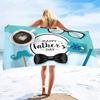 Frohen Vatertag Strandtuch Mikrofaser Sandfrei Badetuch für Papa Männer Geschenk Schnelltrocknend Reise Pool Schwimmen Fitness Sport Spa Handtücher