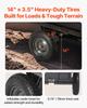 VEVOR Garden Utility Trailer, 10 Cu. Ft & 227 Kg Capacity, ATV UTV Hauling Trailer, Tow Behind Steel Dump Cart with 14" Tires