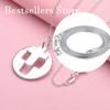 925 Sterling Silver 16-30 Inch Exquisite Round Cross Pendant Necklace, Women's Charm, Wedding Jewelry Accessories, Gifts