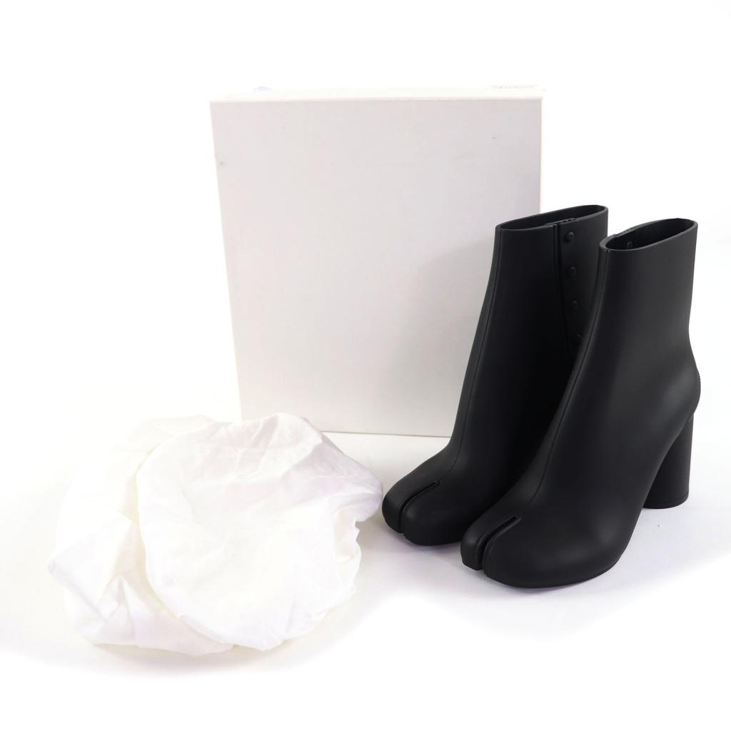 Plettfrie Maison Margiela 22 støvletter TABI STØVLETTER svart gummi Dame 38 S38WU0378 Brukt