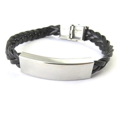 [M6297] - Schwarzes „Identity“-Stahlarmband