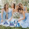 4 Pcs Something Blue Before I Do Bridal Shower Decorations Wooden Table Floral Centerpiece Sign Love Is Sweet Tabletop Backdrop