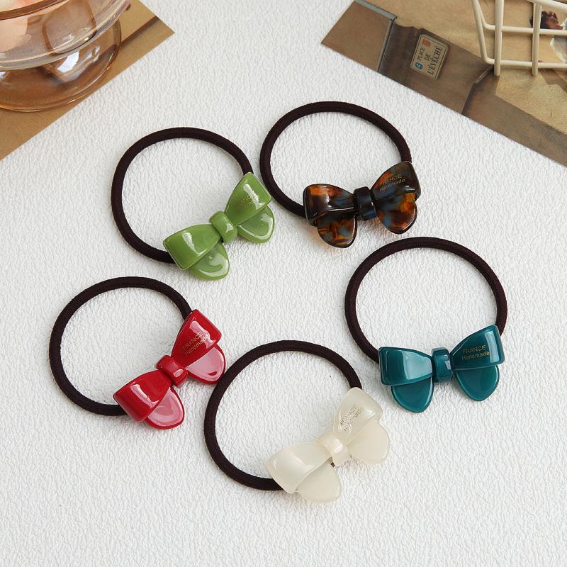 Gold Standard Acetic Acid Cute New Bow Hair Band Headband Hair Tie Rubber Band Elastic Durable Hair Rope Versatile