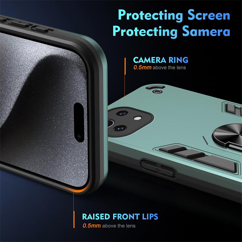 Armor Car Magnetic Holder Ring Coque For Xiaomi 11 Lite Mi 11 Lite 5G NE 11Lite Case Shockproof Lens Protect Hard PC Back Cover