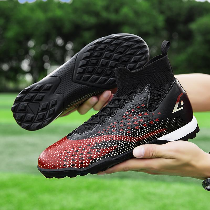 Unisex Large-size Football Shoes  Nail Anti-slip/ Wear-resistant TPR Artificial Corthop Outdoor Children's Football Shoes